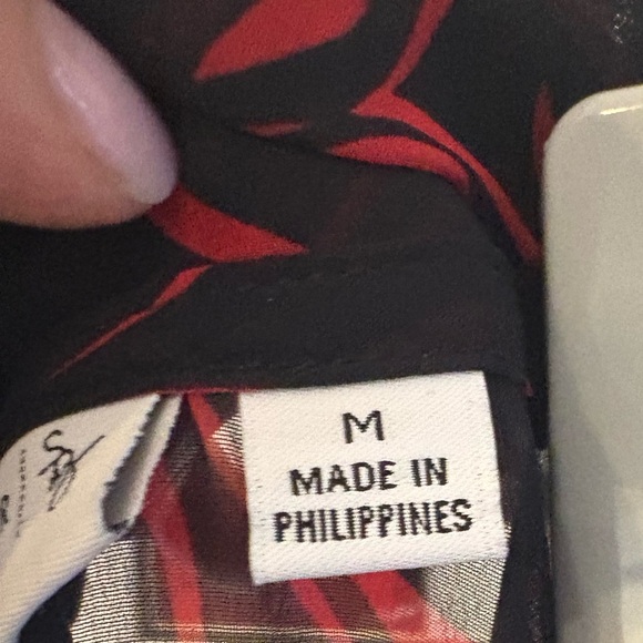 Susan Graver Chiffon Duster Vest Black Red Size M - Picture 5 of 7